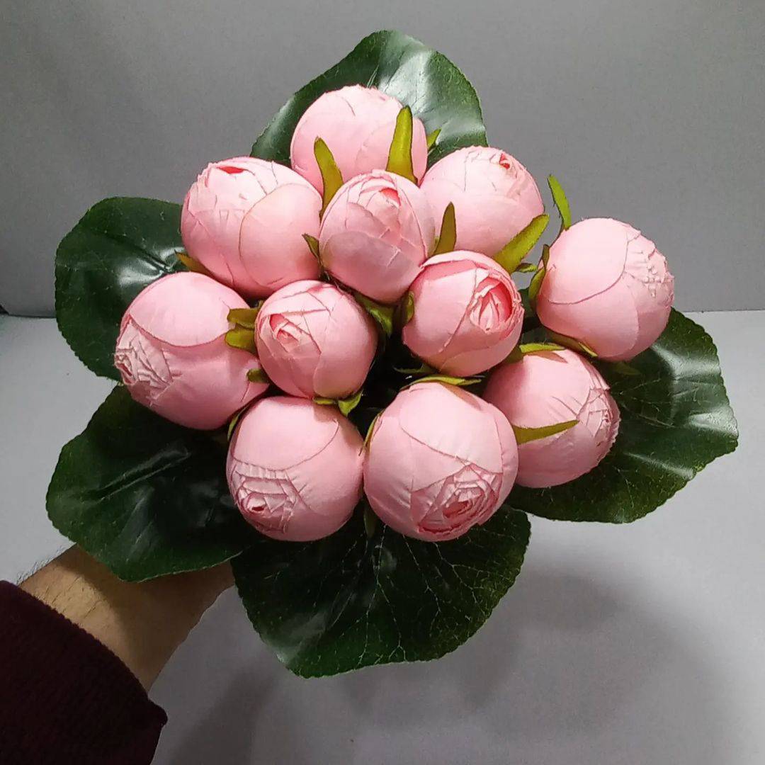 گل مصنوعی نسترن توپی10 گل وارداتی