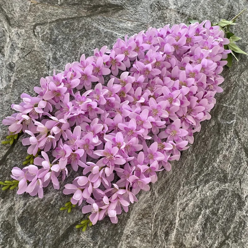 گل مصنوعی آویزی گل اقاقیا 5 بازو بلند