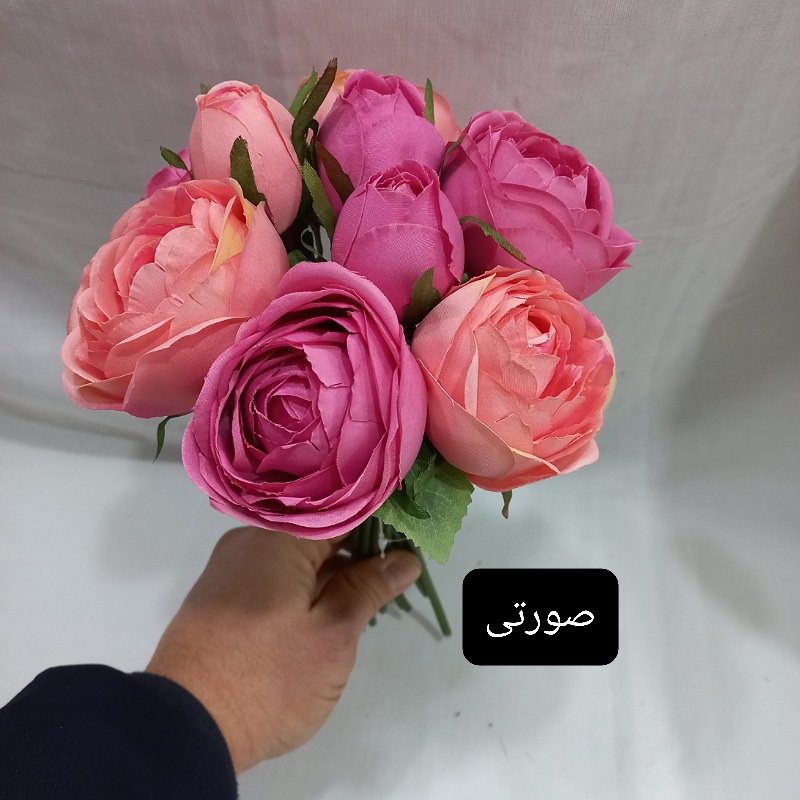 گل مصنوعی نسترن توپی 9 گل