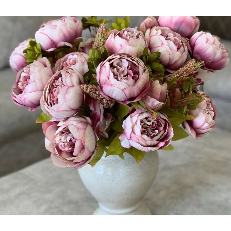 گل مصنوعی پیونی 13 بازو پوست پیازی