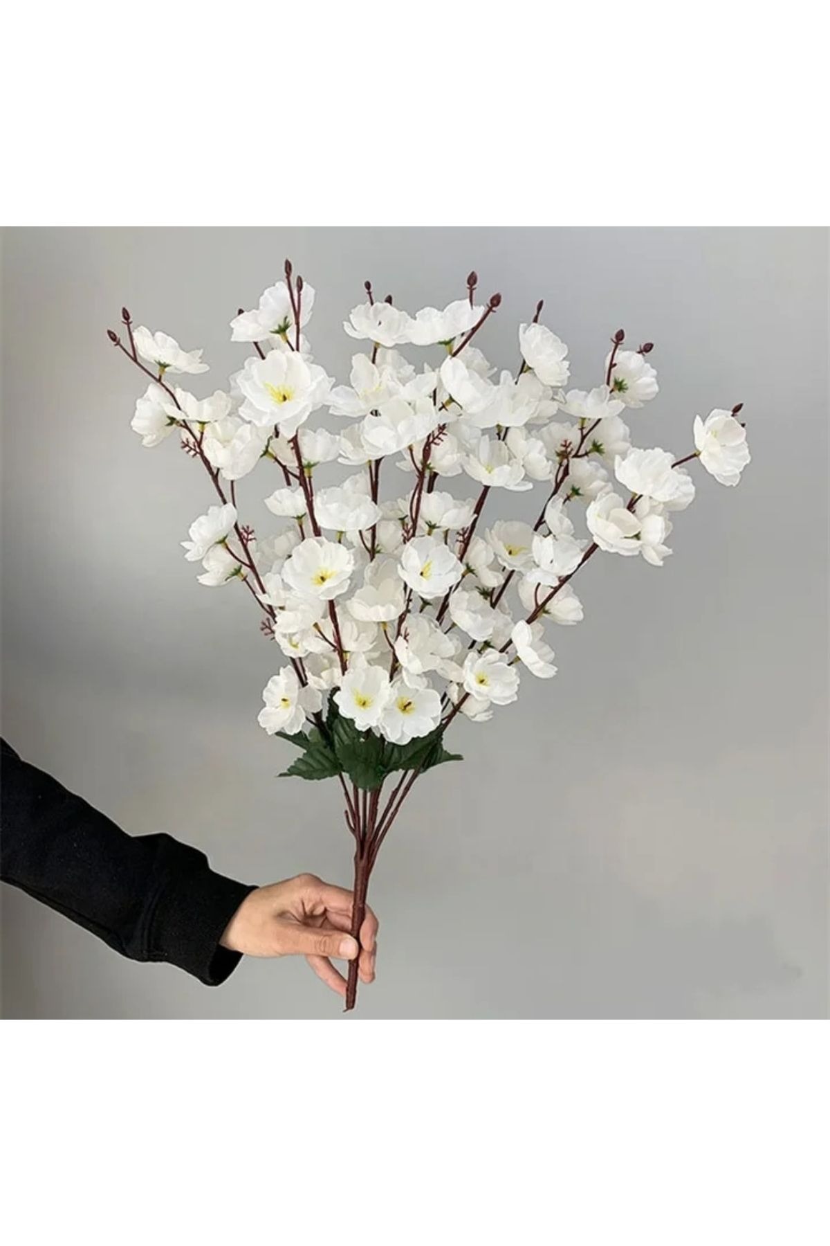 گل مصنوعی شکوفه گیلاس 7 بازو بسته 2 عددی